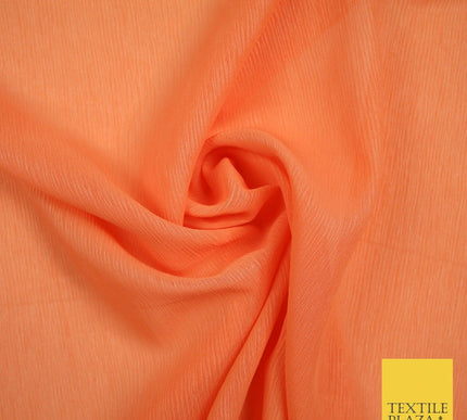 OVER 25 COLOURS - Premium Plain Dyed Crinkle Chiffon Yoryu 75D Dress Fabric 58″