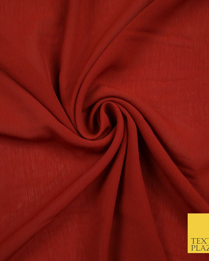 OVER 25 COLOURS - Premium Plain Dyed Crinkle Chiffon Yoryu 75D Dress Fabric 58″
