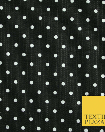 100% Cotton Canvas Small Spot Polka Dot Fabric Upholstery Craft Bag Material 56"