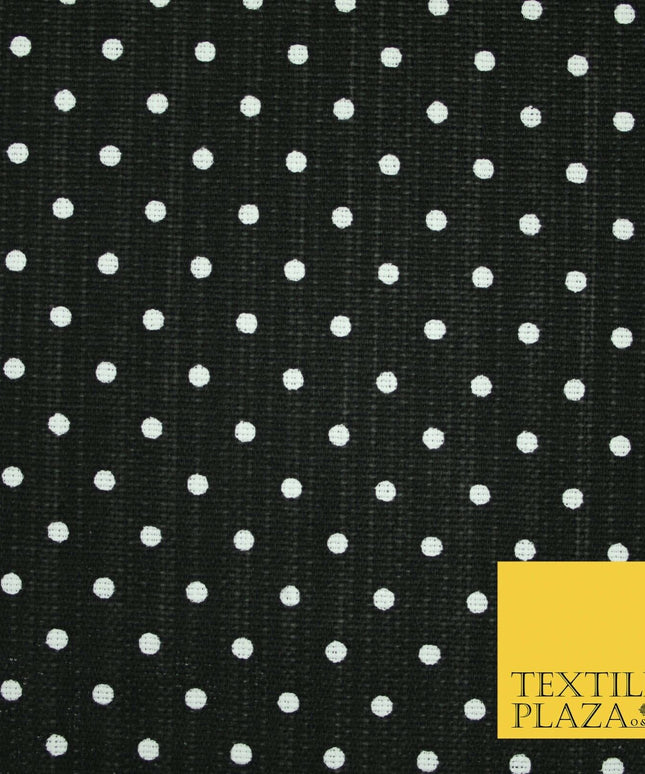 100% Cotton Canvas Small Spot Polka Dot Fabric Upholstery Craft Bag Material 56"