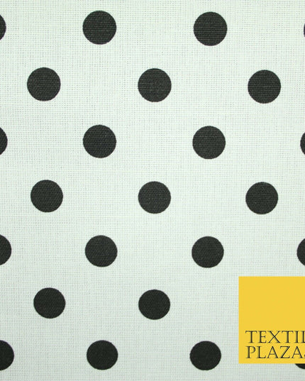 100% Cotton Canvas Large Spot Polka Dot Fabric Upholstery Craft Bag Material 56"