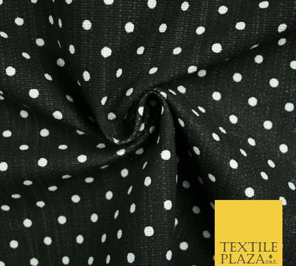 100% Cotton Canvas Small Spot Polka Dot Fabric Upholstery Craft Bag Material 56"
