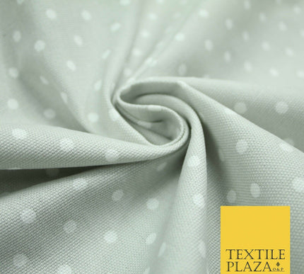 100% Cotton Canvas Small Spot Polka Dot Fabric Upholstery Craft Bag Material 56"