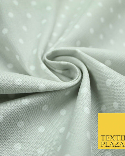 100% Cotton Canvas Small Spot Polka Dot Fabric Upholstery Craft Bag Material 56"
