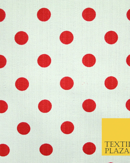 100% Cotton Canvas Large Spot Polka Dot Fabric Upholstery Craft Bag Material 56"