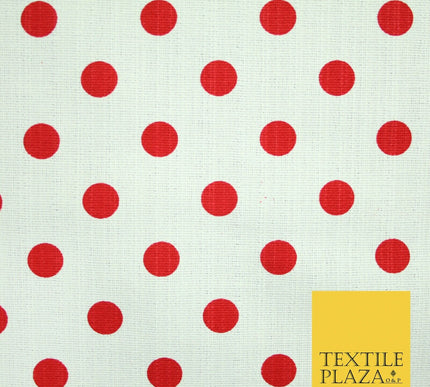 100% Cotton Canvas Large Spot Polka Dot Fabric Upholstery Craft Bag Material 56"