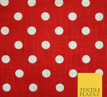 100% Cotton Canvas Large Spot Polka Dot Fabric Upholstery Craft Bag Material 56"