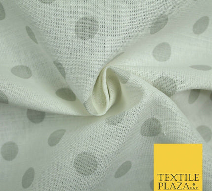100% Cotton Canvas Large Spot Polka Dot Fabric Upholstery Craft Bag Material 56"