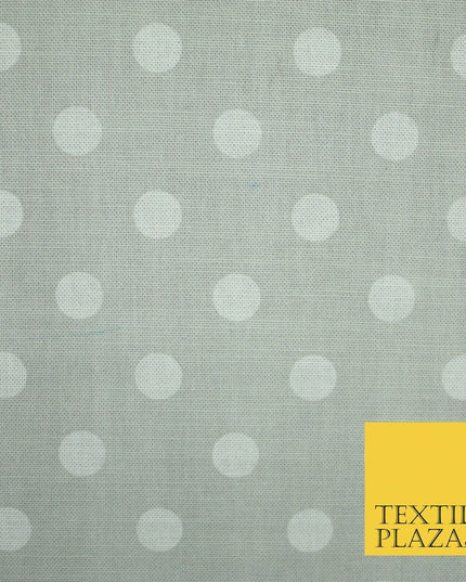 100% Cotton Canvas Large Spot Polka Dot Fabric Upholstery Craft Bag Material 56"