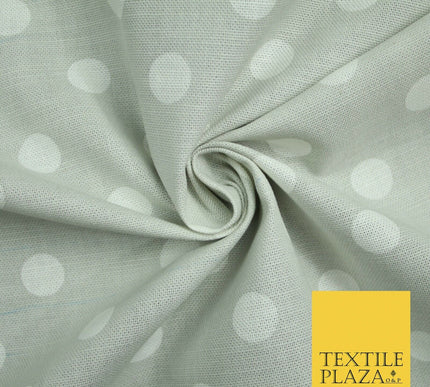 100% Cotton Canvas Large Spot Polka Dot Fabric Upholstery Craft Bag Material 56"