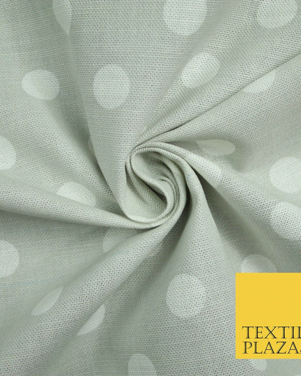 100% Cotton Canvas Large Spot Polka Dot Fabric Upholstery Craft Bag Material 56"