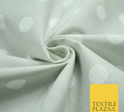 100% Cotton Canvas Large Spot Polka Dot Fabric Upholstery Craft Bag Material 56"