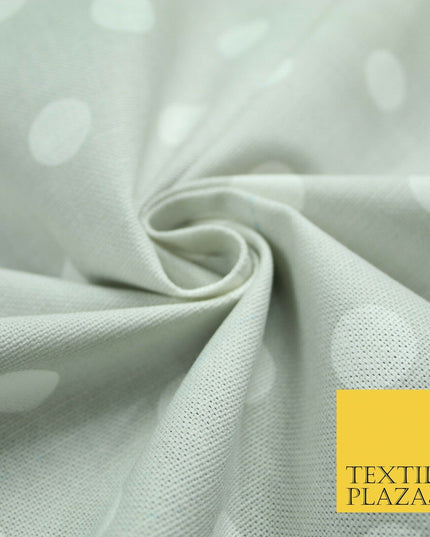 100% Cotton Canvas Large Spot Polka Dot Fabric Upholstery Craft Bag Material 56"