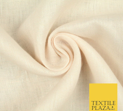Champagne Oyster Gold Luxury Plain Soft Cotton Linen Fabric -  Dress Craft 6080