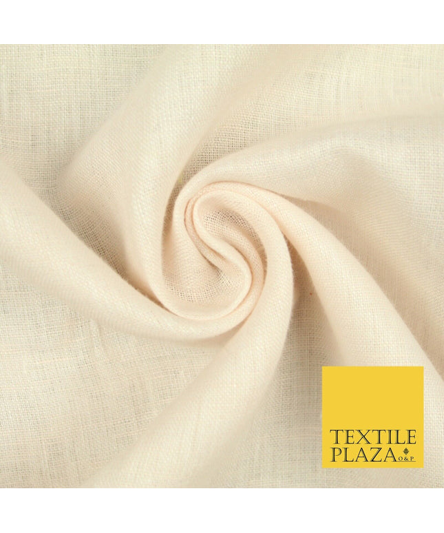 Champagne Oyster Gold Luxury Plain Soft Cotton Linen Fabric -  Dress Craft 6080
