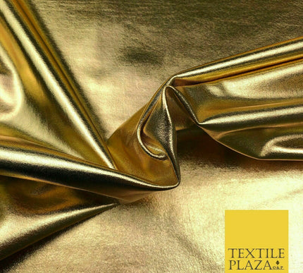 4 COLOURS - PREMIUM Metallic Lycra Fabric Shiny Mirror Foil Spandex Dancewear