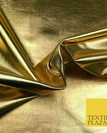 4 COLOURS - PREMIUM Metallic Lycra Fabric Shiny Mirror Foil Spandex Dancewear