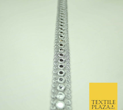 2cm wide Gold Silver Mirror Effect Trimming Ribbon Border Lace Ethnic Gota