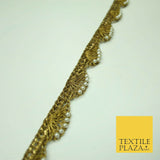 5 COLOUR Gold Silver Pearl Swag Trimming Border Indian Ethnic Pankhi Scallop