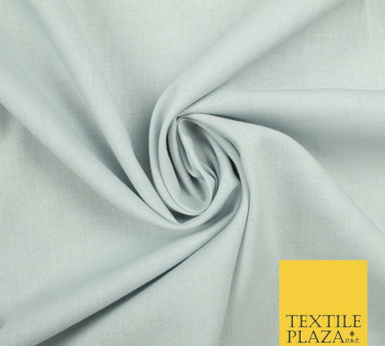 LUXURY SOFT 100% PURE COTTON SQUARE 60SQ PLAIN DYED FABRIC DRESS CRAFT MATERIAL