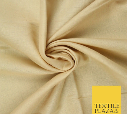LUXURY SOFT 100% PURE COTTON SQUARE 60SQ PLAIN DYED FABRIC DRESS CRAFT MATERIAL