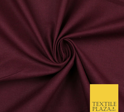 LUXURY SOFT 100% PURE COTTON SQUARE 60SQ PLAIN DYED FABRIC DRESS CRAFT MATERIAL