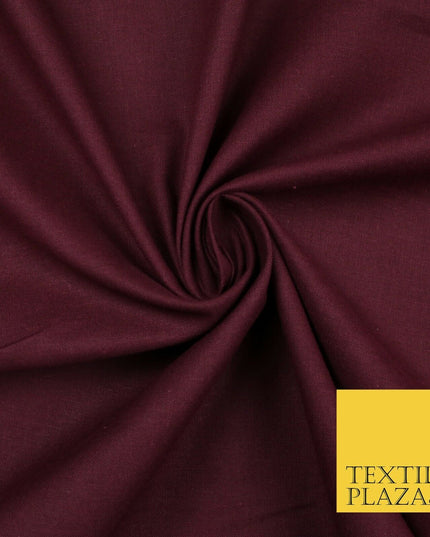 LUXURY SOFT 100% PURE COTTON SQUARE 60SQ PLAIN DYED FABRIC DRESS CRAFT MATERIAL