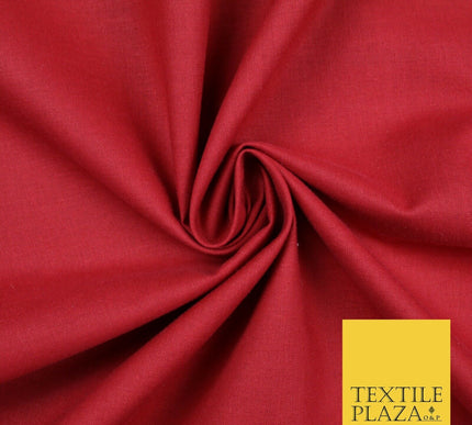 LUXURY SOFT 100% PURE COTTON SQUARE 60SQ PLAIN DYED FABRIC DRESS CRAFT MATERIAL