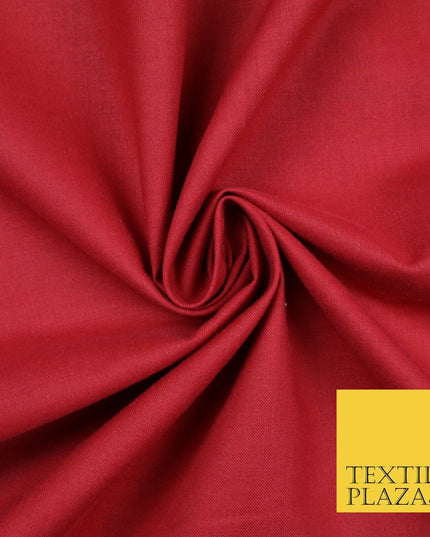LUXURY SOFT 100% PURE COTTON SQUARE 60SQ PLAIN DYED FABRIC DRESS CRAFT MATERIAL