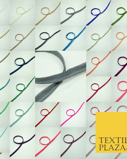 40 COLOURS - 10mm Flanged Insertion Piping Cord Edging Border Trim - PER METRE