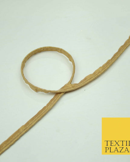 40 COLOURS - 10mm Flanged Insertion Piping Cord Edging Border Trim - PER METRE