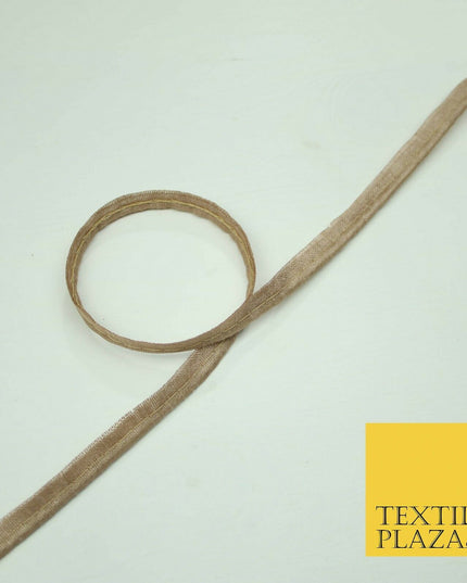 40 COLOURS - 10mm Flanged Insertion Piping Cord Edging Border Trim - PER METRE