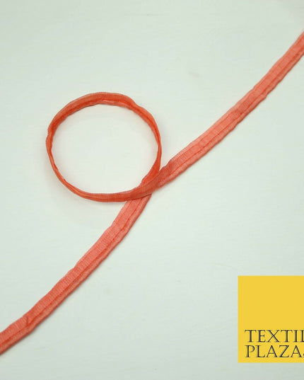 40 COLOURS - 10mm Flanged Insertion Piping Cord Edging Border Trim - PER METRE