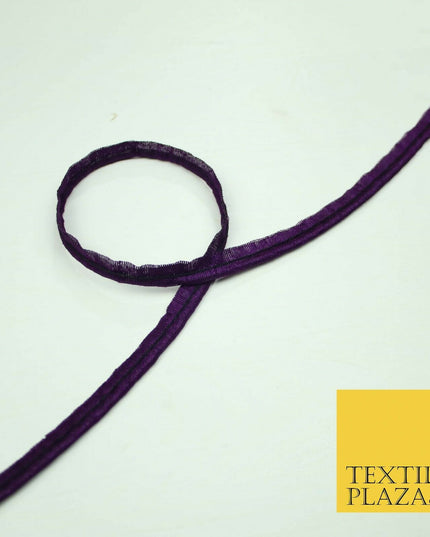 40 COLOURS - 10mm Flanged Insertion Piping Cord Edging Border Trim - PER METRE