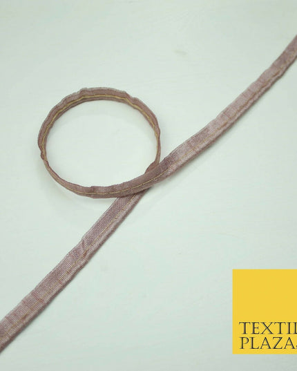 40 COLOURS - 10mm Flanged Insertion Piping Cord Edging Border Trim - PER METRE