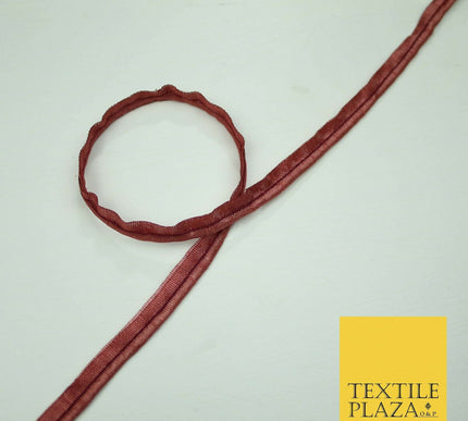 40 COLOURS - 10mm Flanged Insertion Piping Cord Edging Border Trim - PER METRE