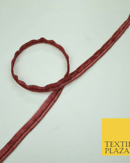 40 COLOURS - 10mm Flanged Insertion Piping Cord Edging Border Trim - PER METRE