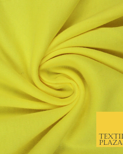 Yellow COTTON JERSEY FABRIC Plain Stretch Knit Tshirt Oeko Tex Dress Fabric 6095