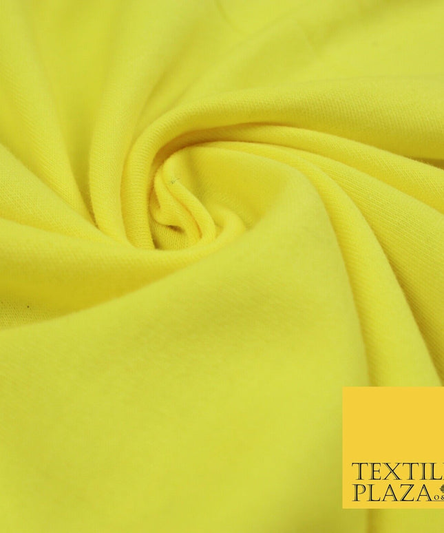 Yellow COTTON JERSEY FABRIC Plain Stretch Knit Tshirt Oeko Tex Dress Fabric 6095