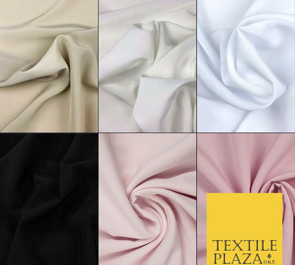 6 COLOURS - Luxury Plain Peachskin Powder Touch Fabric Dress Wedding Craft 58"