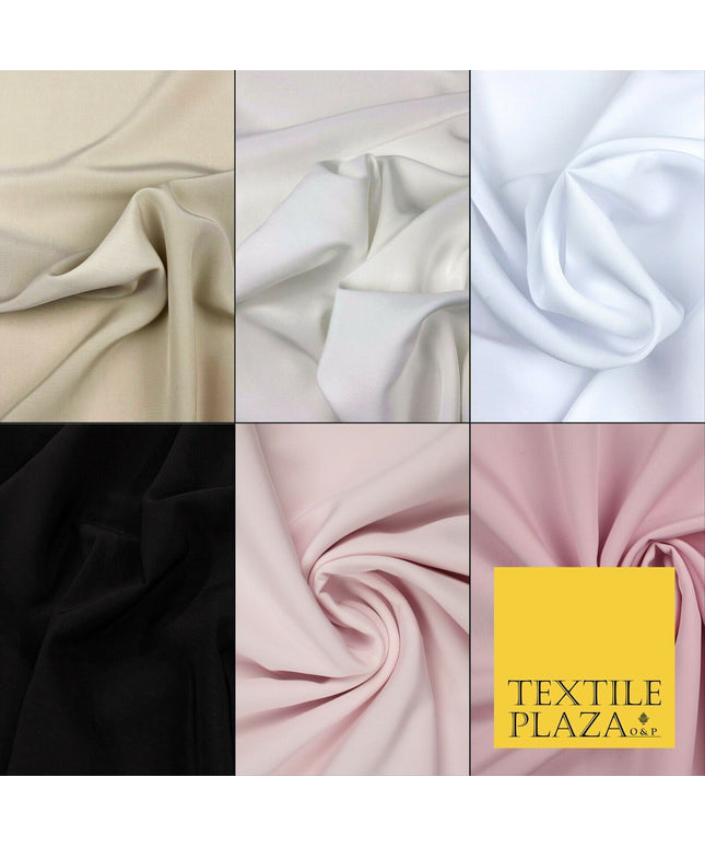 6 COLOURS - Luxury Plain Peachskin Powder Touch Fabric Dress Wedding Craft 58"