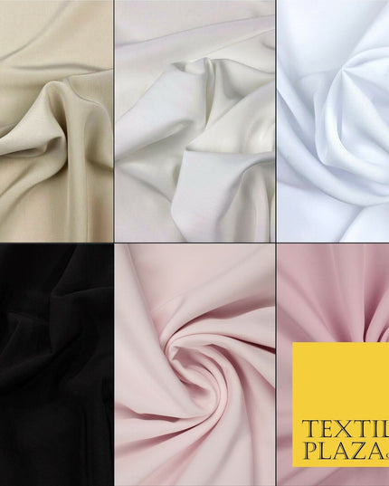 6 COLOURS - Luxury Plain Peachskin Powder Touch Fabric Dress Wedding Craft 58"