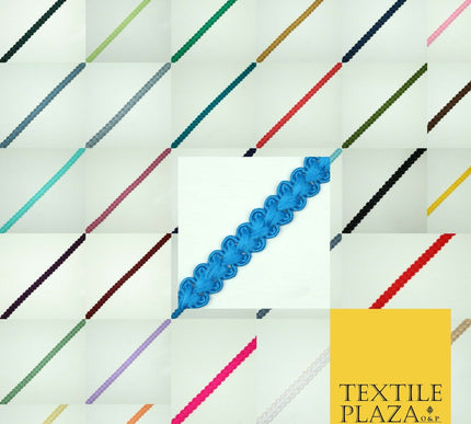 30 COLOURS - 1cm Soft Thread Woven Plait Border Braided Ribbon Trim - PER METRE