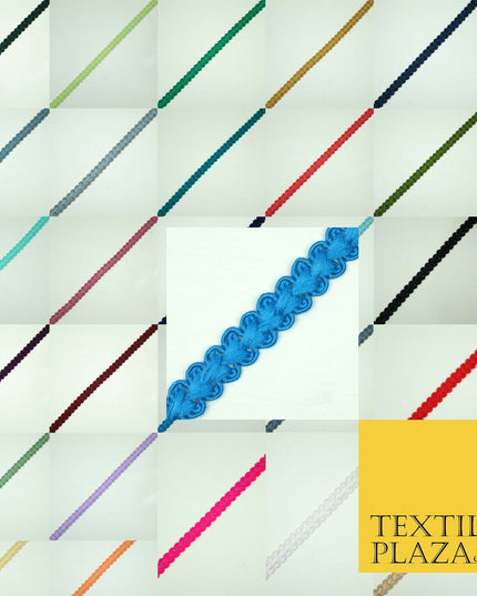 30 COLOURS - 1cm Soft Thread Woven Plait Border Braided Ribbon Trim - PER METRE
