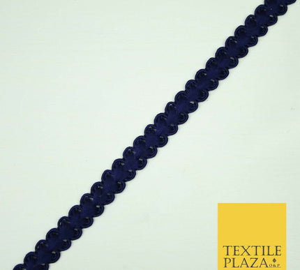 30 COLOURS - 1cm Soft Thread Woven Plait Border Braided Ribbon Trim - PER METRE