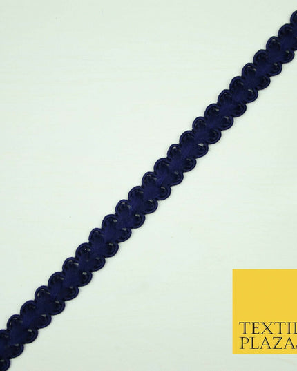 30 COLOURS - 1cm Soft Thread Woven Plait Border Braided Ribbon Trim - PER METRE
