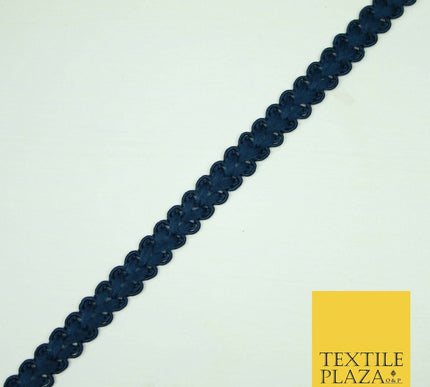 30 COLOURS - 1cm Soft Thread Woven Plait Border Braided Ribbon Trim - PER METRE