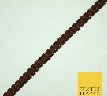 30 COLOURS - 1cm Soft Thread Woven Plait Border Braided Ribbon Trim - PER METRE