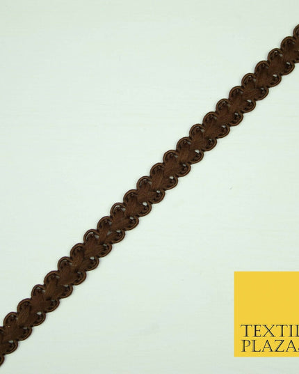 30 COLOURS - 1cm Soft Thread Woven Plait Border Braided Ribbon Trim - PER METRE