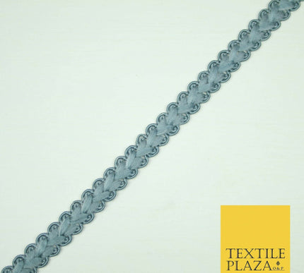 30 COLOURS - 1cm Soft Thread Woven Plait Border Braided Ribbon Trim - PER METRE